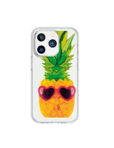 Cover iPhone 15 Pro Ananas A Forma Di Cuore Trasparente - Nico