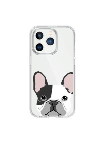 Cover iPhone 15 Pro Bulldog Francese Cane Trasparente - Pet Friendly
