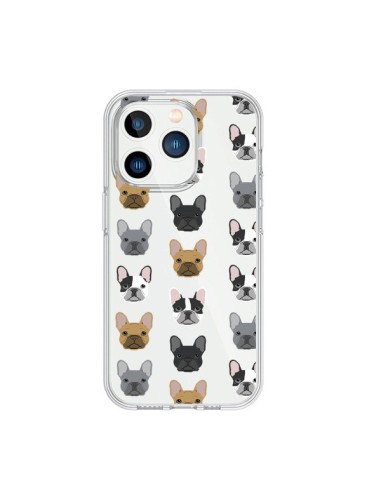 Coque iPhone 15 Pro Chiens Bulldog Français Transparente - Pet Friendly