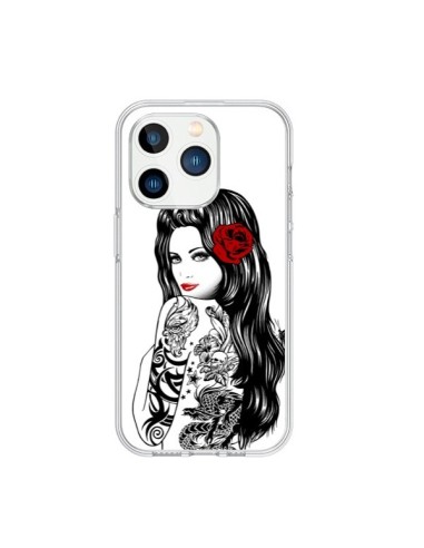 Coque iPhone 15 Pro Tattoo Girl Lolita - Rachel Caldwell