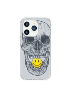 Coque iPhone 15 Pro Smiley Face Tête de Mort - Rachel...