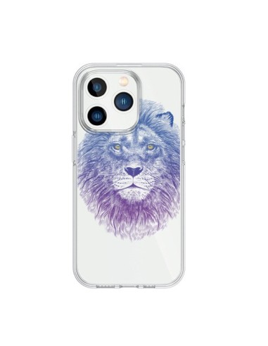 Coque iPhone 15 Pro Lion Animal Transparente - Rachel Caldwell