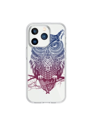 Coque iPhone 15 Pro Hibou Chouette Owl Transparente - Rachel Caldwell
