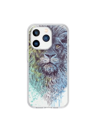 Coque iPhone 15 Pro Roi Lion King Transparente - Rachel Caldwell