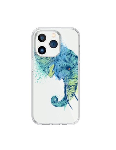 Cover iPhone 15 Pro Elefante Trasparente - Rachel Caldwell