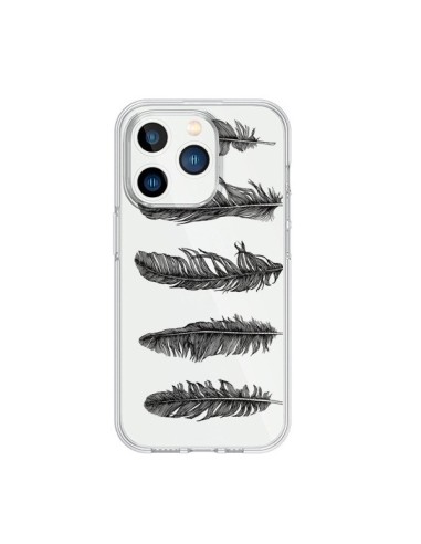 iPhone 15 Pro Case Plume Black Clear - Rachel Caldwell