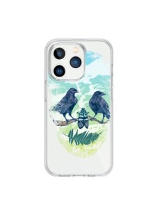 Coque iPhone 15 Pro Tête de Mort Nature Transparente -...