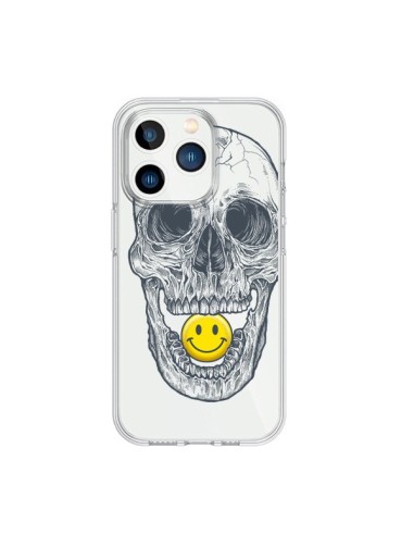 Cover iPhone 15 Pro Teschio Sorriso Trasparente - Rachel Caldwell