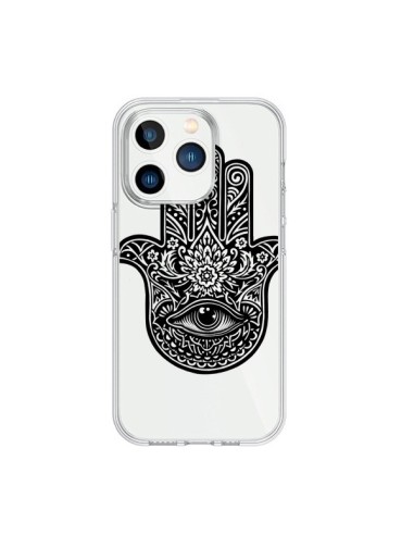 iPhone 15 Pro Case Hamsa 5 fingers Bad Hand Eye Clear - Rachel Caldwell