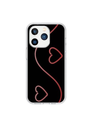 Coque iPhone 15 Pro Coeur Love Rouge - R Delean