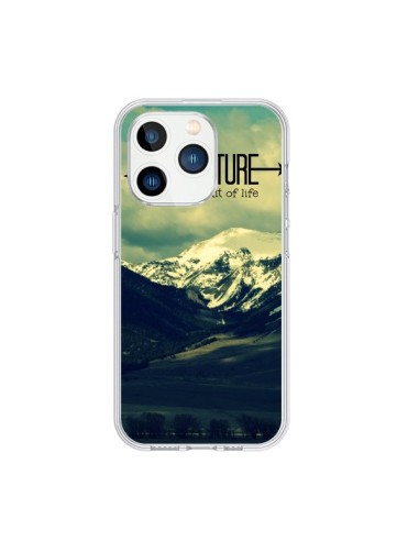 Cover iPhone 15 Pro Adventure the pursuit of life Montagnes Ski Paesaggio - R Delean