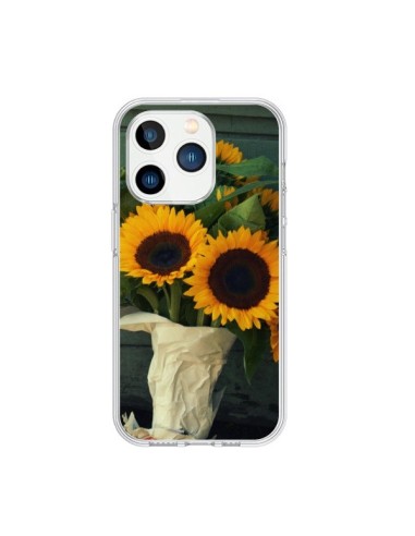 Coque iPhone 15 Pro Tournesol Bouquet Fleur - R Delean