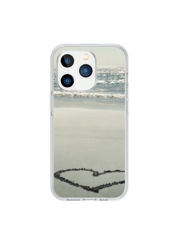 iPhone 15 Pro Case Heart Beach Summer Sand Love - R Delean