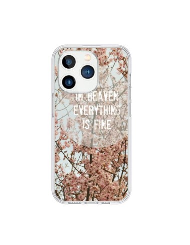 Coque iPhone 15 Pro In heaven everything is fine paradis fleur - R Delean