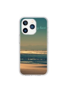Cover iPhone 15 Pro Be still my heart Mare Oceano Sabbia...