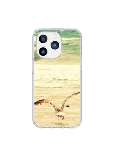 Cover iPhone 15 Pro Gabbiano Mare Oceano Sabbia Spiaggia Paesaggio - R Delean