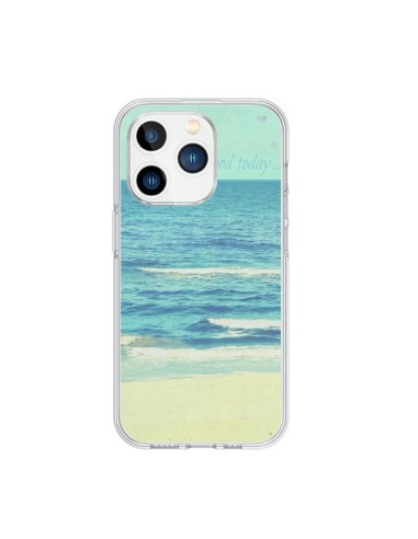 Coque iPhone 15 Pro Life good day Mer Ocean Sable Plage Paysage - R Delean