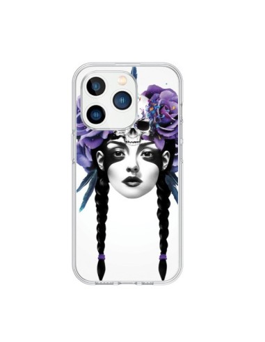 Coque iPhone 15 Pro Fille Fleurs Warrior - Ruben Ireland