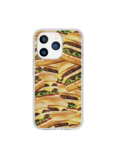 Coque iPhone 15 Pro Burger Hamburger Cheeseburger - Rex...