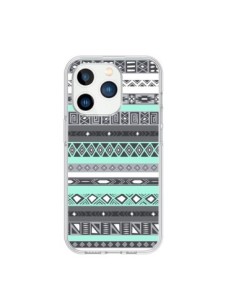 Cover iPhone 15 Pro Azteco Aztec Blu Pastello - Rex Lambo