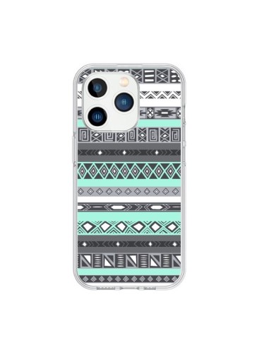 Coque iPhone 15 Pro Azteque Aztec Bleu Pastel - Rex Lambo
