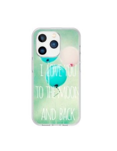 Coque iPhone 15 Pro I love you to the moon and back -...