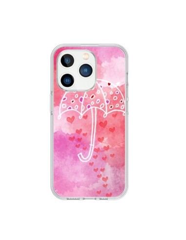 Coque iPhone 15 Pro Parapluie Coeur Love Amour - Sylvia Cook