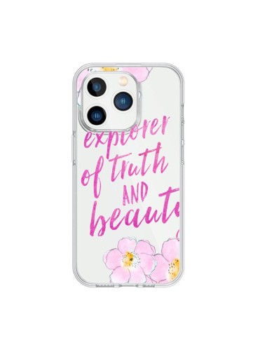 Coque iPhone 15 Pro Explorer of Truth and Beauty Transparente - Sylvia Cook