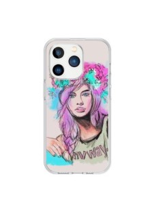 Coque iPhone 15 Pro Femme Mannequin Barbara Palvin - Sara...