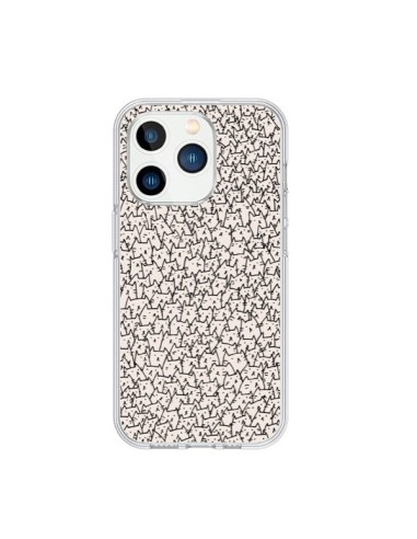 Coque iPhone 15 Pro A lot of cats chat - Santiago Taberna