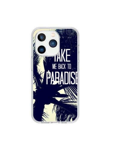 Coque iPhone 15 Pro Take me back to paradise USA Palmiers - Tara Yarte