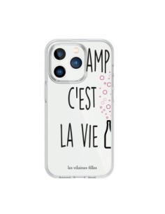 Coque iPhone 15 Pro Le Champ, c'est la Vie Transparente -...