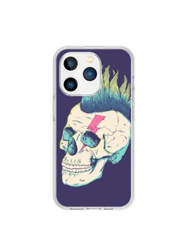 Coque iPhone 15 Pro Tête de mort Punk - Victor Vercesi
