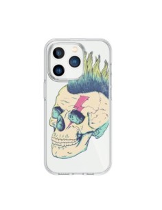 Cover iPhone 15 Pro Teschio Punk Trasparente - Victor...