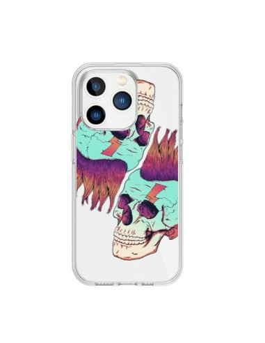 Cover iPhone 15 Pro Teschio Punk Doppio Trasparente - Victor Vercesi