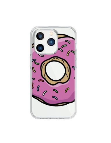 Coque iPhone 15 Pro Donuts Rose Transparente - Yohan B.