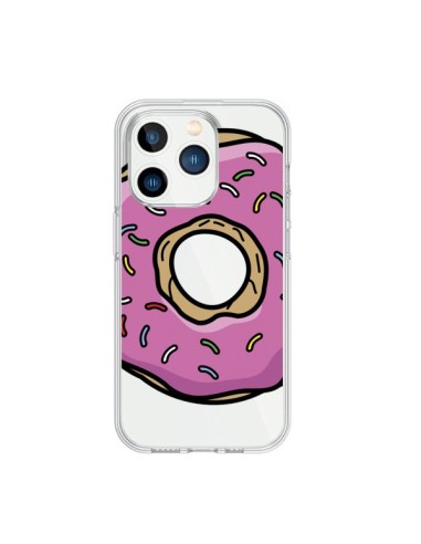 Cover iPhone 15 Pro Ciambelle Rosa Trasparente - Yohan B.