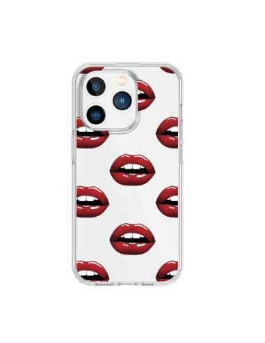 Coque iPhone 15 Pro Lèvres Rouges Lips Transparente - Yohan B.
