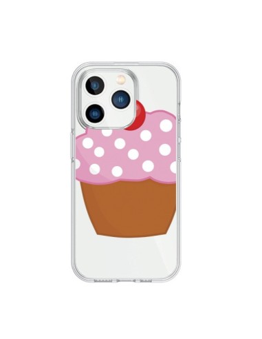 Coque iPhone 15 Pro Cupcake Cerise Transparente - Yohan B.