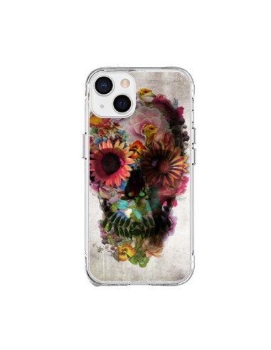 Coque iPhone 15 Plus Skull Flower Tête de Mort - Ali Gulec
