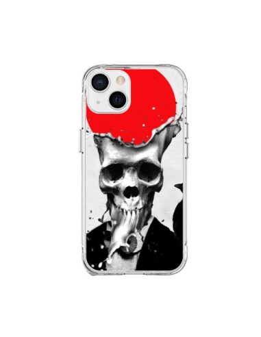 Coque iPhone 15 Plus Splash Skull Tête de Mort - Ali Gulec