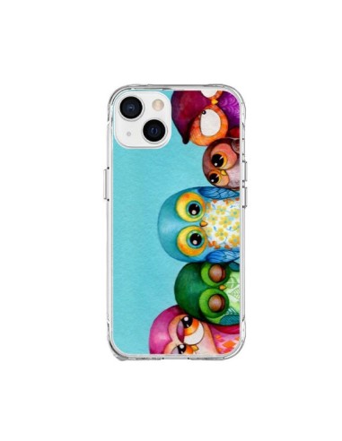 Coque iPhone 15 Plus Famille Chouettes - Annya Kai