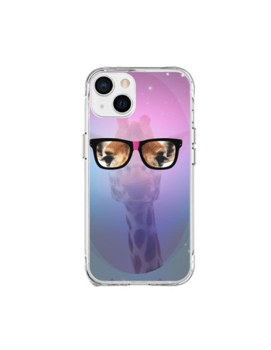 Coque iPhone 15 Plus Girafe Geek à Lunettes - Aurelie Scour