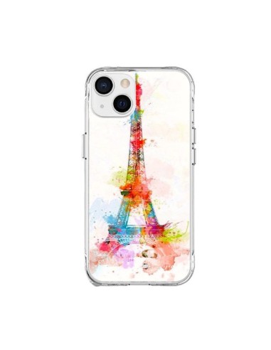 Coque iPhone 15 Plus Paris Tour Eiffel Muticolore - Asano Yamazaki