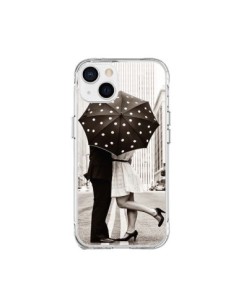 Coque iPhone 15 Plus Secret under Umbrella Amour Couple...