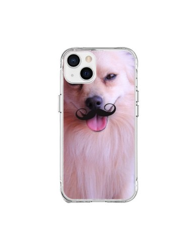 Coque iPhone 15 Plus Clyde Chien Movember Moustache - Bertrand Carriere