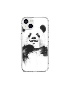 iPhone 15 Plus Case Funny Panda Moustache Movember -...