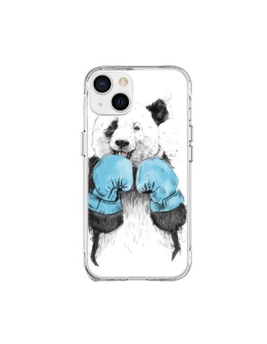 Coque iPhone 15 Plus Winner Panda Boxeur - Balazs Solti