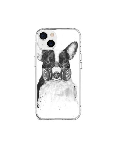 Coque iPhone 15 Plus Tagueur Bulldog Dog Chien Big City Life - Balazs Solti