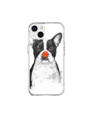 Coque iPhone 15 Plus Clown Bulldog Chien Dog - Balazs Solti